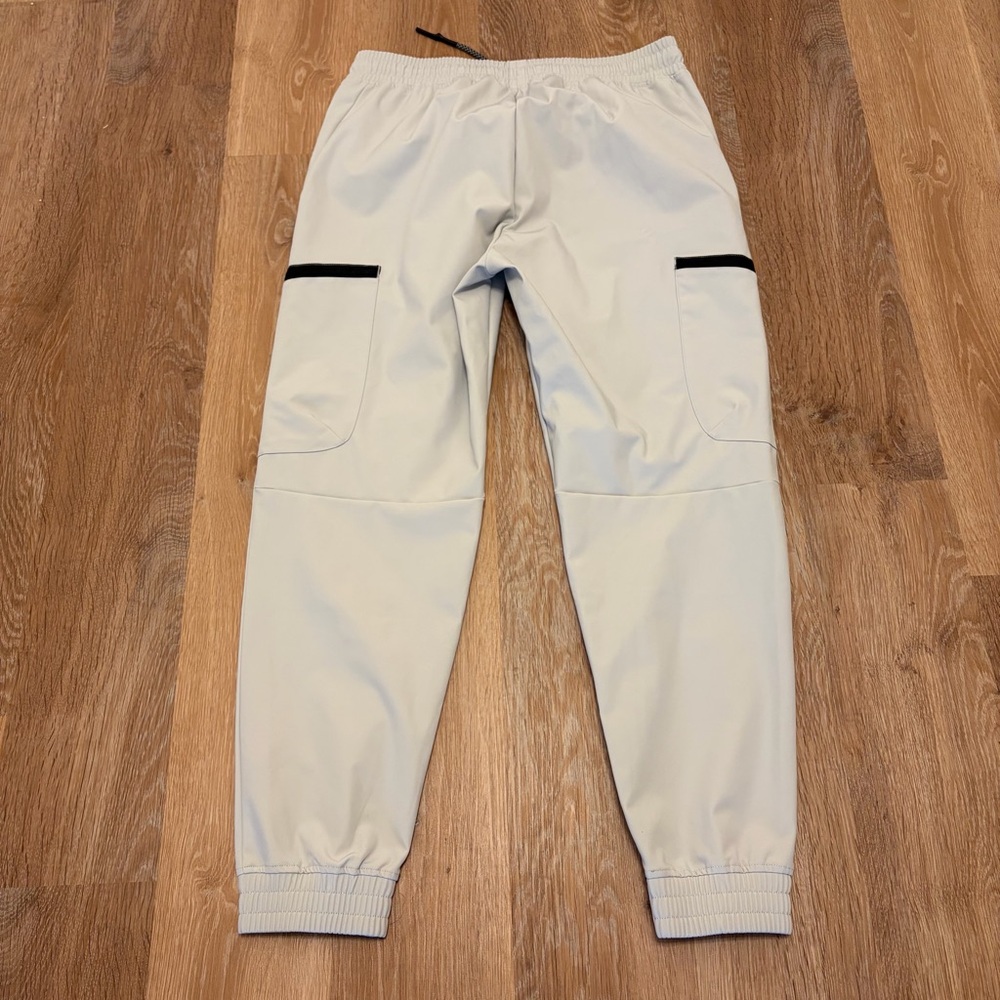 Three Nails Light Gray Joggers Mens Large Performance Stretch Christian - Picture 2 of 6